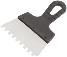 Шпатель фасадный нержавеющий зубчатый 150 мм / зуб  8 мм