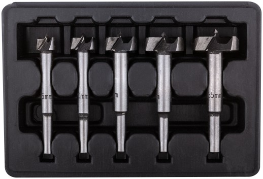 Фрезы по дереву (сверла Форстнера), усиленная 60# сталь, 5 шт., 15/20/25/30/35 мм