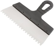 Шпатель фасадный нержавеющий зубчатый 250 мм / зуб  6 мм