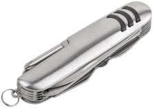 Нож складной, лезвие нержавеющая сталь, 12 функций, чехол