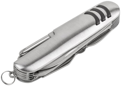 Нож складной, лезвие нержавеющая сталь, 12 функций, чехол