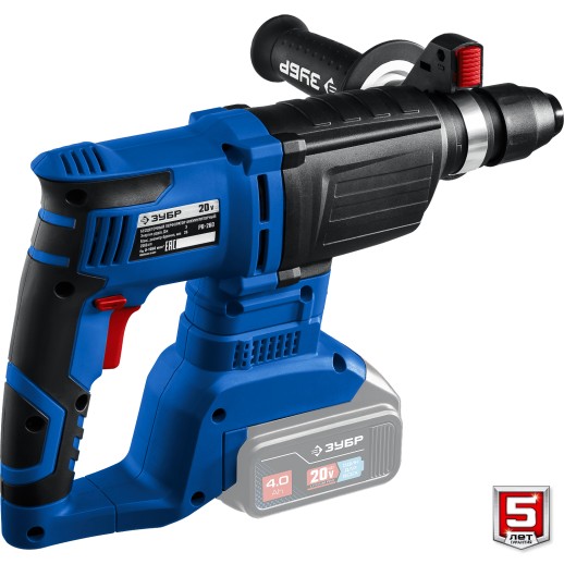 ЗУБР Т7, 20 В, 26 мм, без АКБ, бесщеточный перфоратор, Профессионал (PB-260)
