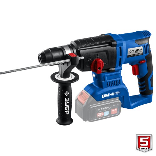 ЗУБР Т7, 20 В, 26 мм, без АКБ, бесщеточный перфоратор, Профессионал (PB-260)