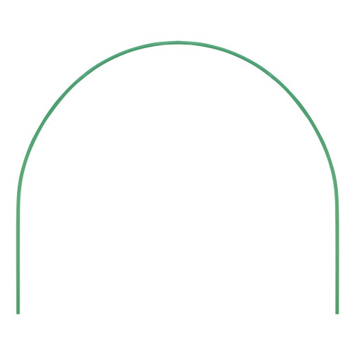 Парниковые дуги в ПВХ 0.75 х 0.9 м, 6 шт D трубы 10 мм Россия