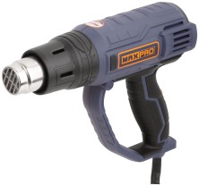 MAX-PRO Фен технический 2000 Вт; 60/350/600°C; 500л/мин; 0,76 кг; резиновый кабель; резиновые вставки; кор.