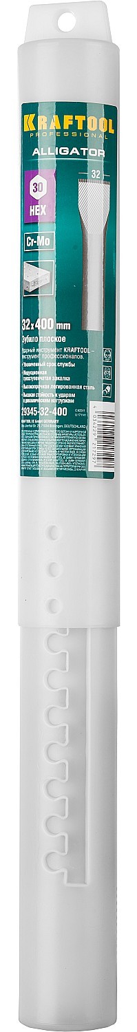 KRAFTOOL Alligator, 32 x 400 мм, HEX 30, пикообразное зубило (29341-00-400)