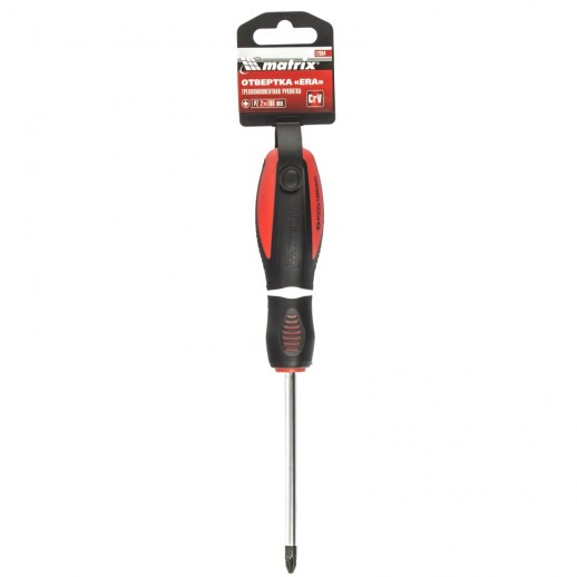 Отвертка "Era", PZ2 x 100 мм, CrV, трехкомпонентная рукоятка Matrix