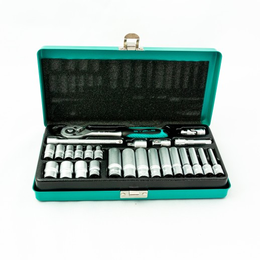 Набор торцевых головок с трещоткой, 1/2" и 1/4", 68 предметов Stels