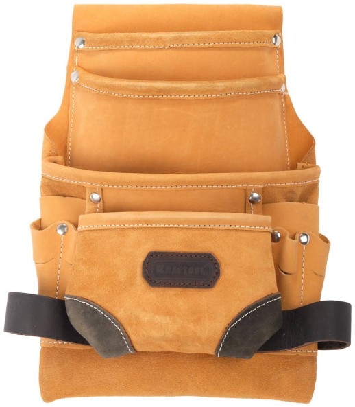 KRAFTOOL для инструментов, 10 карманов, натуральная кожа, поясная сумка (1-38531)