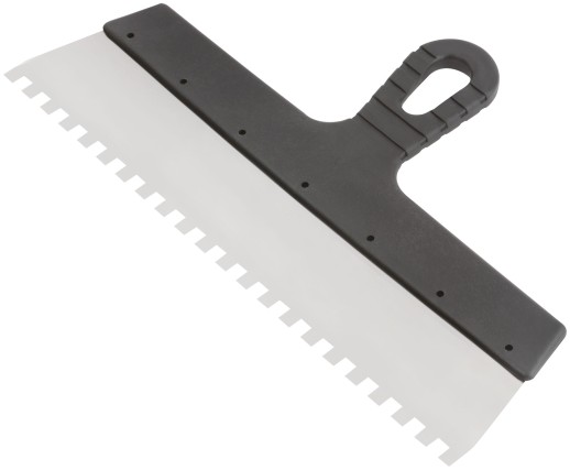 Шпатель фасадный нержавеющий зубчатый 350 мм / зуб  8 мм