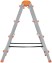 Лестница-стремянка стальная двусторонняя, 4 ступени, Н=88,5 см, вес 5,3 кг