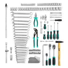 Набор инструментов, 1/2",3/8", 1/4", CrV, пластиковый кейс 142 предмета Stels