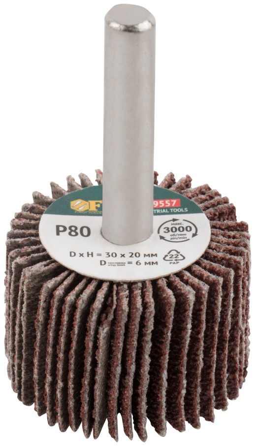 Диск лепестковый для дрели радиальный  30х20х6 мм   Р 80