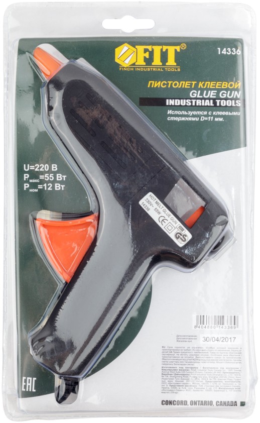 Пистолет клеевой д.11 мм, 12 Вт ( 55 Вт )