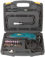 Гравировальная машина 135 Вт; 10000-32000 об/мин; 2,4/3,2 мм; БС щеток; набор насадок ; пластик. кейс