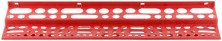 Полка для инструмента пластиковая красная, 96 отверстий, 610х150 мм