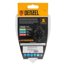 Треугольник абразивный на ворc. подложке под "липучку", перф., P 40, 150х150х100 мм, 5 шт. Denzel