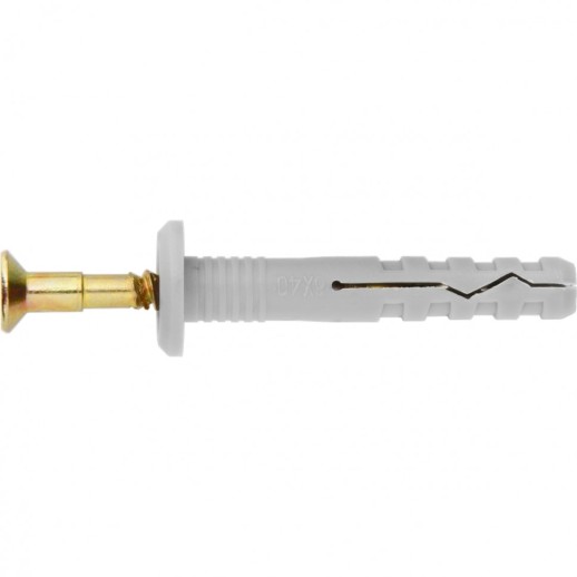 Дюбель-гвоздь полипропиленовый грибовидный бортик 6 x 40 мм, 200 шт Сибртех