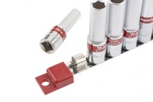 Набор удлиненных торцевых головок 1/2", 6 гранные, CrV, 10-22мм, 10 штук Matrix