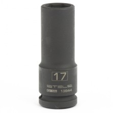 Головка ударная удлиненная шестигранная, 17 мм, 1/2, CrMo Stels