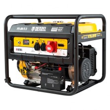 Генератор бензиновый PS 80 E-3, 6.6 кВт, 400 В, 25 л, электростартер Denzel