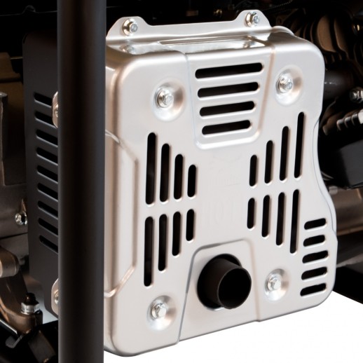 Генератор бензиновый PS 80 E-3, 6.6 кВт, 400 В, 25 л, электростартер Denzel