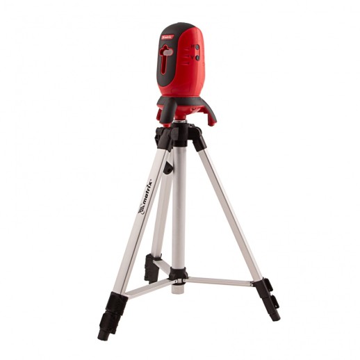 Уровень лазерный ML01T, дальность 10 м, точность ± 0,5 мм, / 1 м, длина волны 650 нм, проекция 1 вертикальная 1 горизонтальная плоскость, резьба под штатив 5/8", штатив в комплекте Matrix