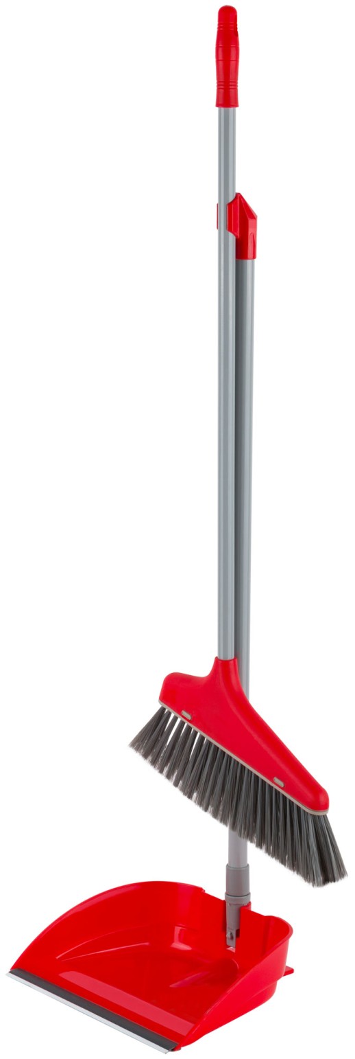 Набор для уборки "Грасс" (совок + щетка пластиковые на длинных ручках)  200х245х750 мм