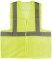 Жилет сигнальный желтый, 1 горизонтальная и 2 вертикальные полосы, 80 гр., размер XL
