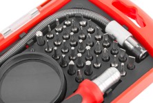 Отвертка с битами для точных работ, 36 CrV бит, в пластиковом боксе