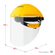 STAYER ударопрочный экран 220 х 315 мм, из поликарбоната 1 мм, защитный лицевой щиток (11081)