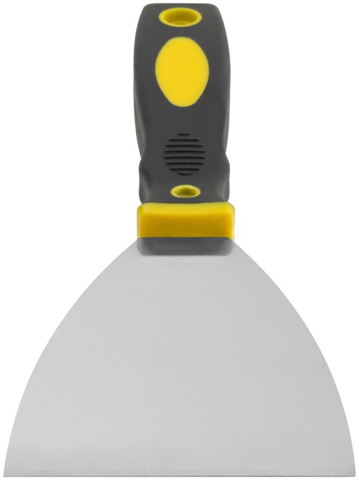 Шпатель для удаления ржавчины Профи, толщ. лезвия 1 мм, двухкомп.ручка с метал.бойком 4" (100 мм)