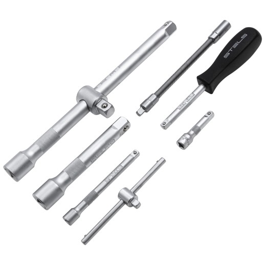 Набор инструментов 1/2", 1/4", CrV, 12 гранные головки, пластиковый кейс, 94 предмета Stels