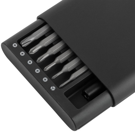 Отвертка с битами для точных работ, 24 бит сталь S2, алюминиевый кейс, Профи