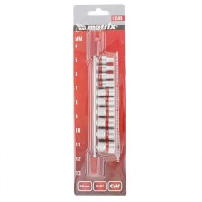 Набор универсальных торцевых головок 1/4", Spline, CrV, 4-13мм, 10 штук Matrix