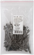 Саморезы черные по гипроку к дереву 3,5 х 45 100 шт Фасовка