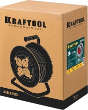 KRAFTOOL K-315, КГ, 3 x 1.5 мм2, 50 м, 3700 Вт, IP44, силовой удлинитель на стальной катушке (55085-50)