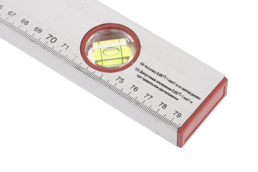 Уровень алюминиевый, 800 мм, 3 глазка, линейка Sparta