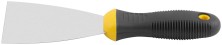 Шпатель, нерж.сталь, черно-желтая прорезин.ручка  3" ( 75 мм)