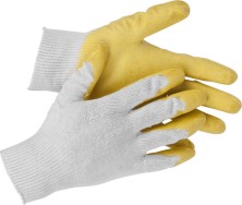 STAYER PROTECT, S-M, эластичные, натуральный хлопок, перчатки с латексным обливом (11408-S)