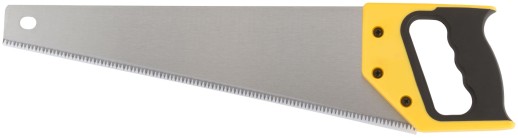 Ножовка по дереву, средний каленый зуб 7 ТPI, 3D заточка, пласт.прорезиненная ручка, Профи 400 мм