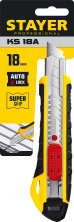 STAYER KS-18A, 18 мм, нож с автостопом, Professional (0916)