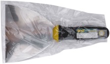 Шпатель, нерж.сталь, черно-желтая прорезин.ручка  5" (125 мм)