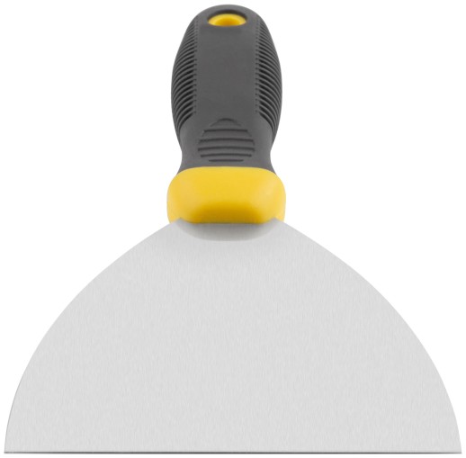 Шпатель, нерж.сталь, черно-желтая прорезин.ручка  5" (125 мм)