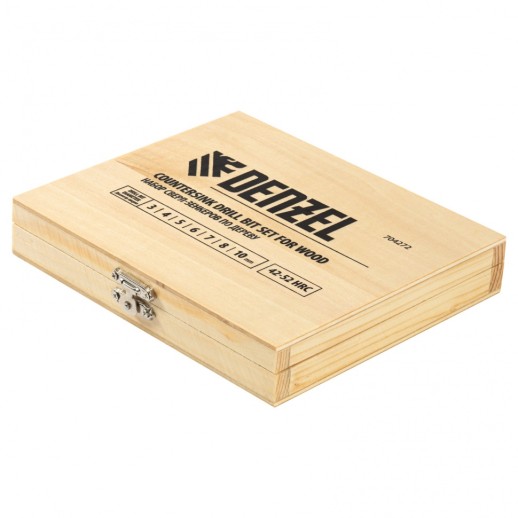 Набор сверл зенкеров по дереву, 3-10 мм, 7 шт // Denzel