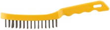 Корщетка стальная, желтая пластиковая ручка, 275 мм, 6-ти рядная