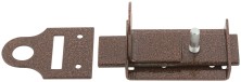Засов накладной с проушинами, медь