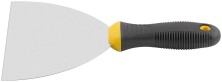 Шпатель, нерж.сталь, черно-желтая прорезин.ручка  6" (150 мм)