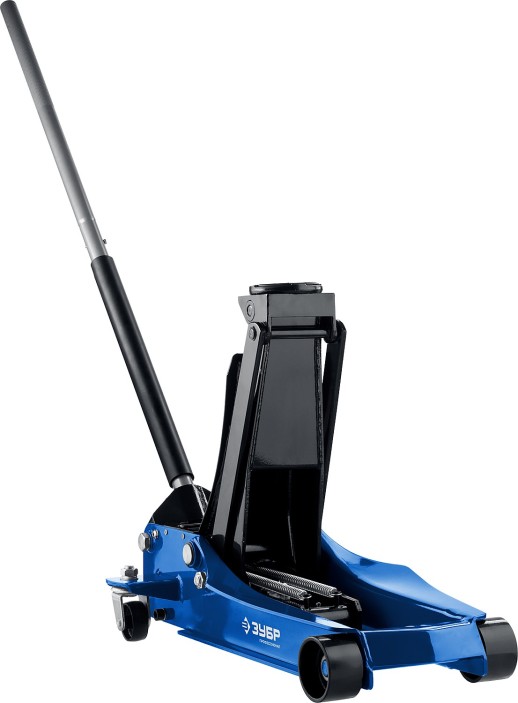 ЗУБР X90, 3.5 т, 100 - 533 мм, универсальный подкатной гидравлический домкрат для СТО, Профессионал (43054-3.5)