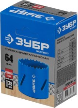 ЗУБР 64 мм, сталь Р6М5, биметаллическая коронка (29531-064)